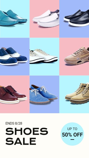 Circle Element Men's Shoes Fashion Sale Promo Ecommerce Story