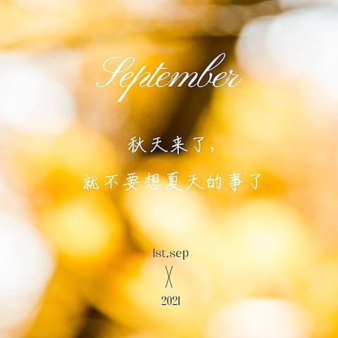 通用秋季祝福文艺方形海报