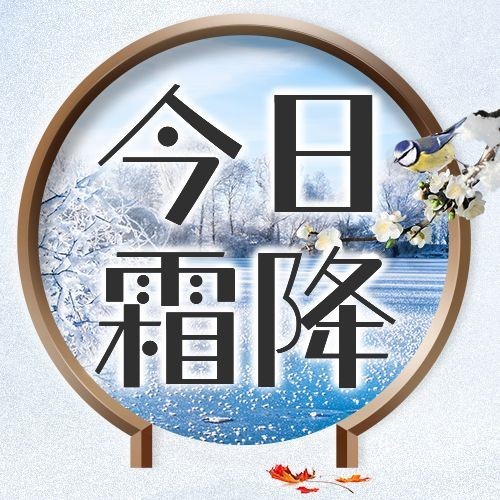 霜降节气祝福商务实景合成公众号次图预览效果