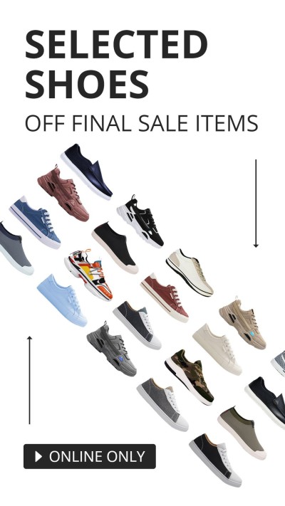 Men's Sport Running Shoes and Sneakers Fashion Sale Promo Ecommerce Story