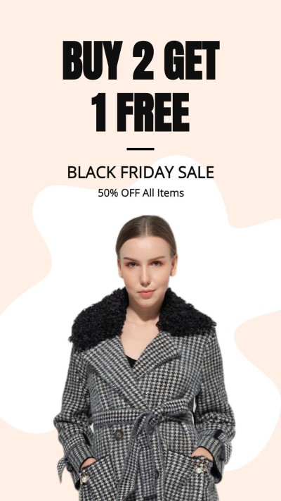 Fashion Winter Accessories Discount Holiday Sale Ecommerce Story