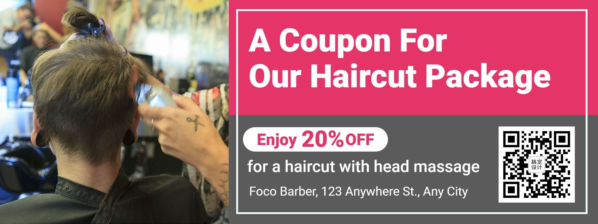 Barber Shop Hair Salon Voucher Discount Coupon