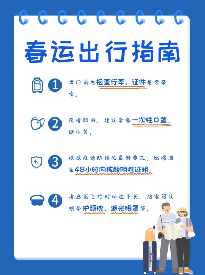 春节春运出行指南小红书封面配图