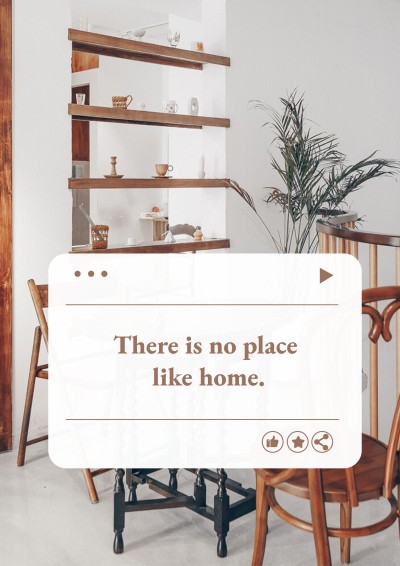 Home Digital Interface Simulation Motivational Inspiring Quotes Poster