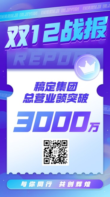 双十二双12节日团队战报喜报预览效果