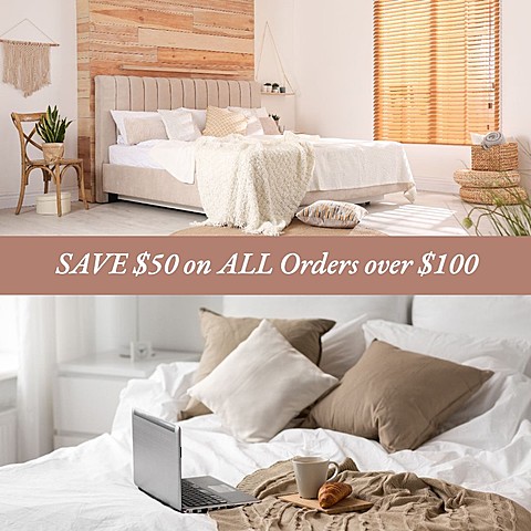 Black Friday Furniture Bed Display Sale Ecommerce Product Image