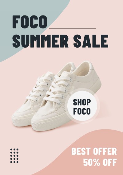Sneakers Fresh Discount Sale Promo Advertising Poster