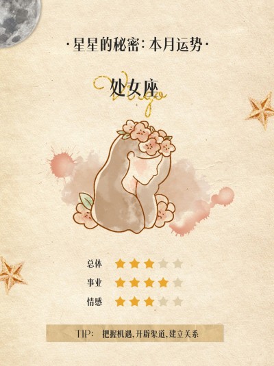 12星座运势娱乐测试小红书配图套系