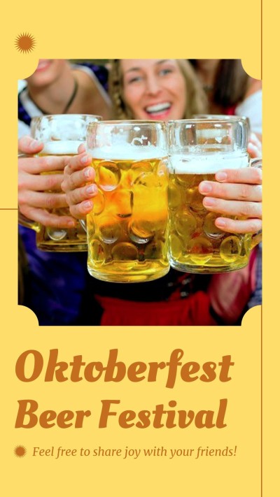 Simple Style Oktoberfest Beer Festival Celebrate Scene Instagram Story