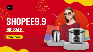 Fireworks Element Shopee 9.9 Home Electronic Appliances Discount Sale Promo Ecommerce Banner