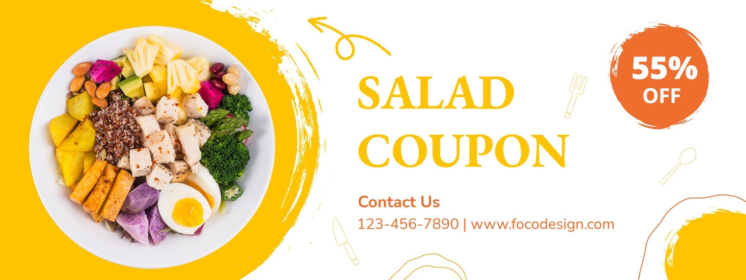 Salad Healthy Food Restaurant Dinner Voucher Discount Coupon