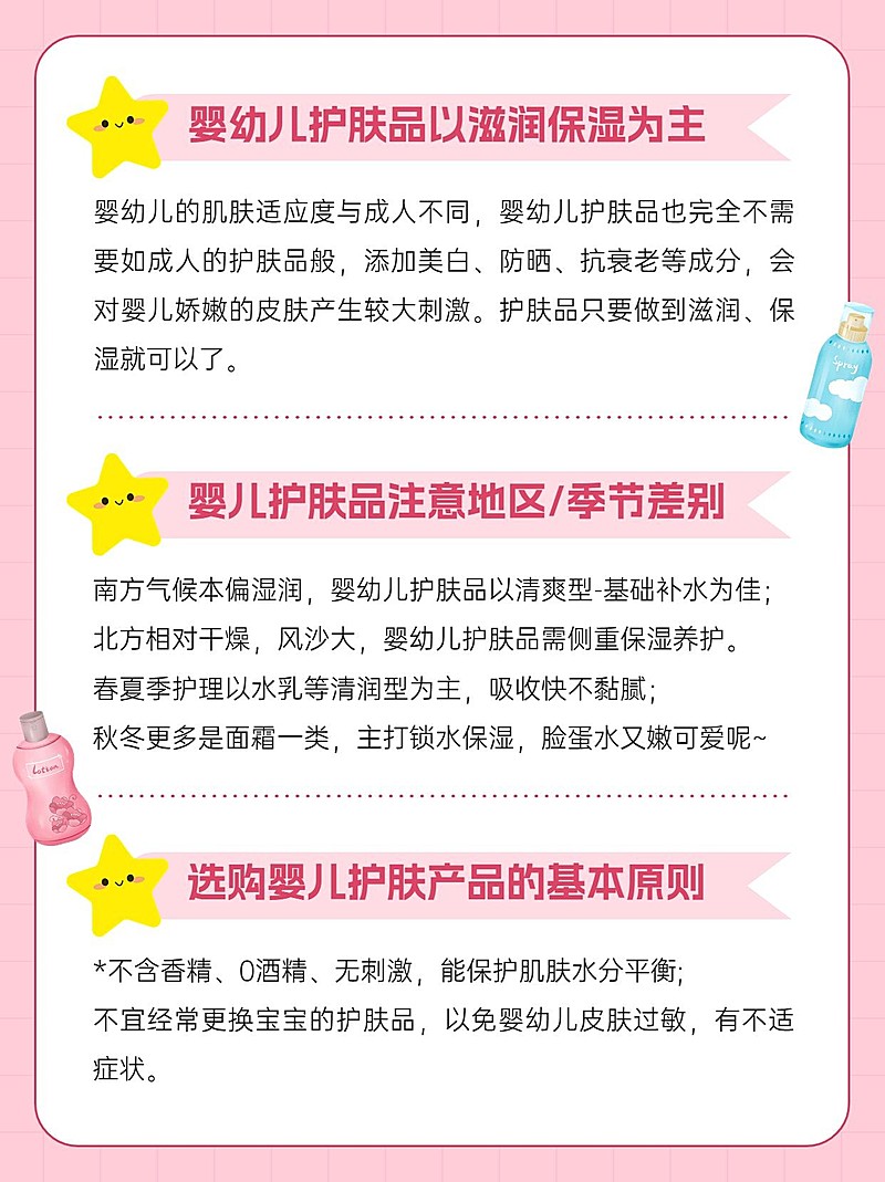 母婴亲子护肤攻略科普小红书配图