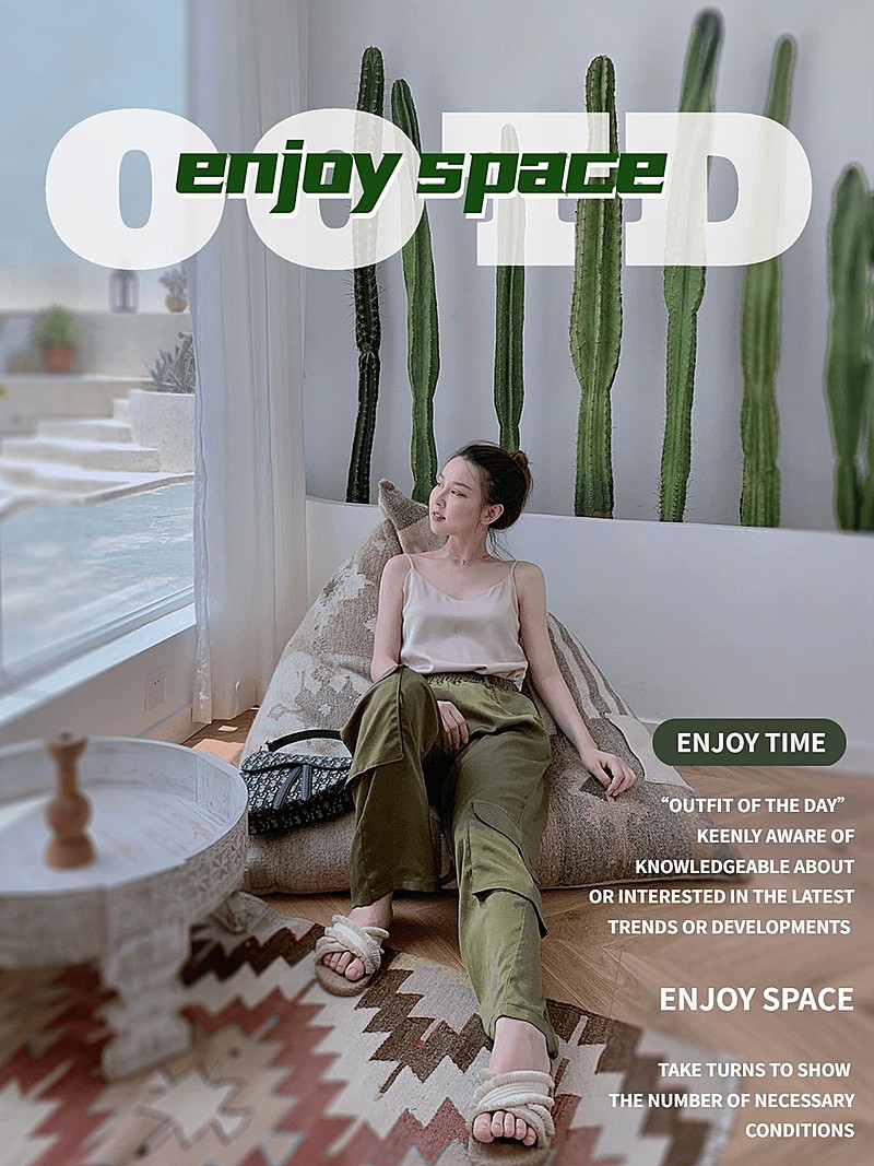 Ootd潮酷穿搭生活分享简约风plog模板