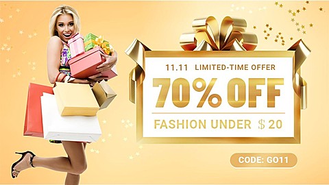 双11服装女装跨境电商海报banner