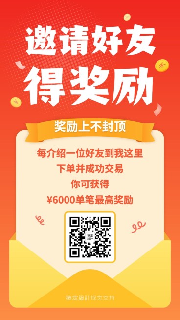 邀好友赢福利营销海报预览效果