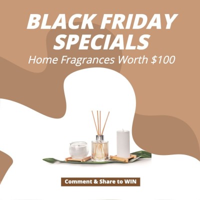 Brown Rectangle Element Simple Blcak Friday Home Fragrance Promotion Ecommerce Product Image