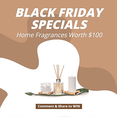 Brown Rectangle Element Simple Blcak Friday Home Fragrance Promotion Ecommerce Product Image