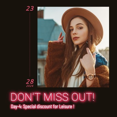 Glow Fonts Fashion Black Friday Women's Wear Discount Ecommerce Banner