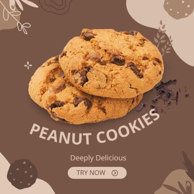 Peanut Cookies Consumer Packaged Food Snacks Ecommerce Product Image