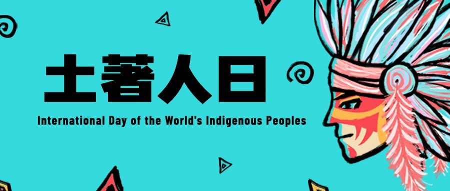 国际土著人日文化多样公益宣传手绘公众号首图预览效果