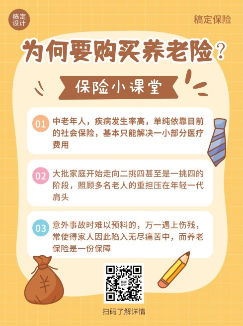金融养老保险知识科普理念推广小红书配图预览效果