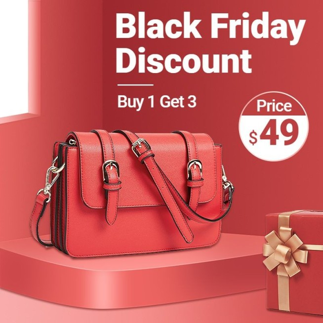 黑色星期五电商箱包女包海报banner预览效果