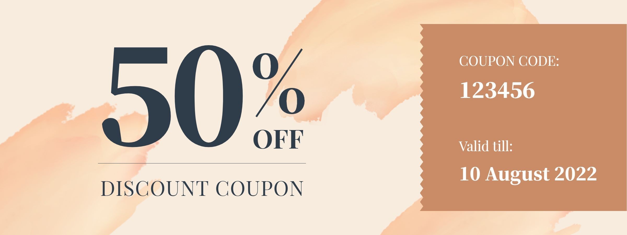 Simple Brush Pattern  Discount Voucher Coupon