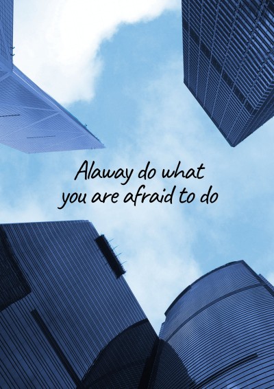 Cityscape Motivational Inspirational Quotes Poster