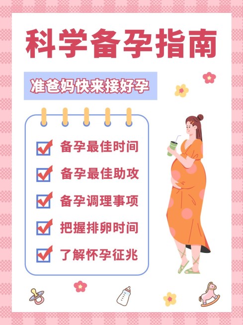 简约创意母婴备孕指南攻略小红书封面配图预览效果