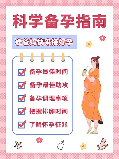 简约创意母婴备孕指南攻略小红书封面配图