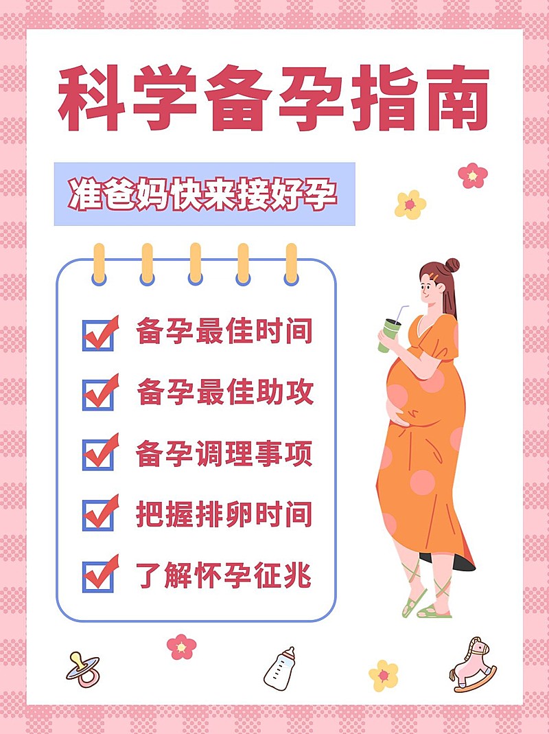 简约创意母婴备孕指南攻略小红书封面配图