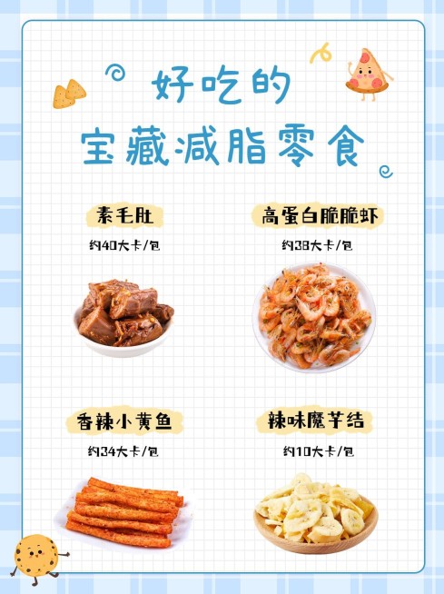 微商低卡零食推荐小红书配图预览效果