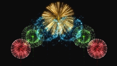 企业商务年会4K烟花礼花庆典背景视频