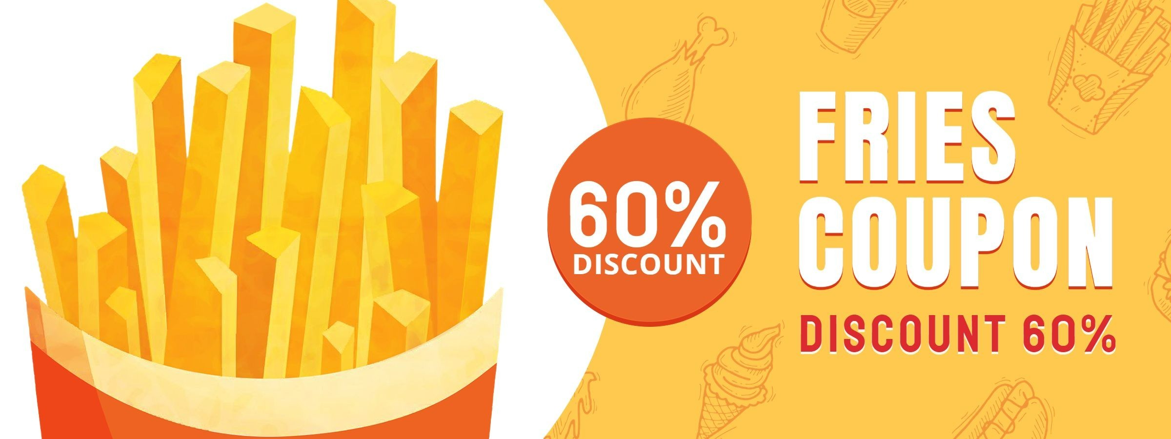 Fast Food Fries Voucher Discount Coupon