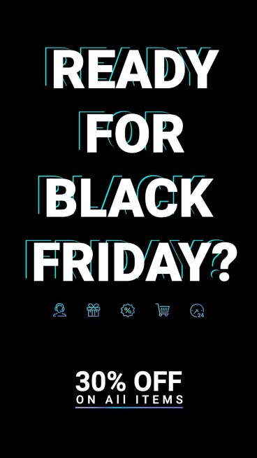 Black Friday Big Discount Template Promotion Fashion Simple Style Poster Ecommerce Story预览效果