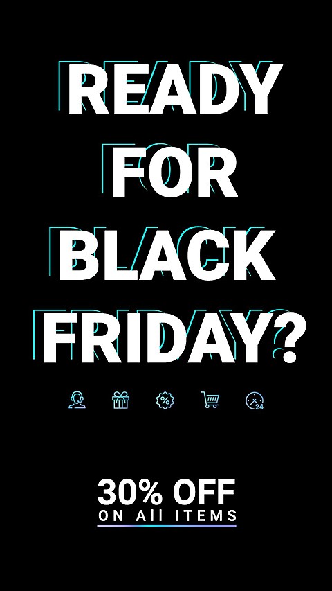Black Friday Big Discount Template Promotion Fashion Simple Style Poster Ecommerce Story
