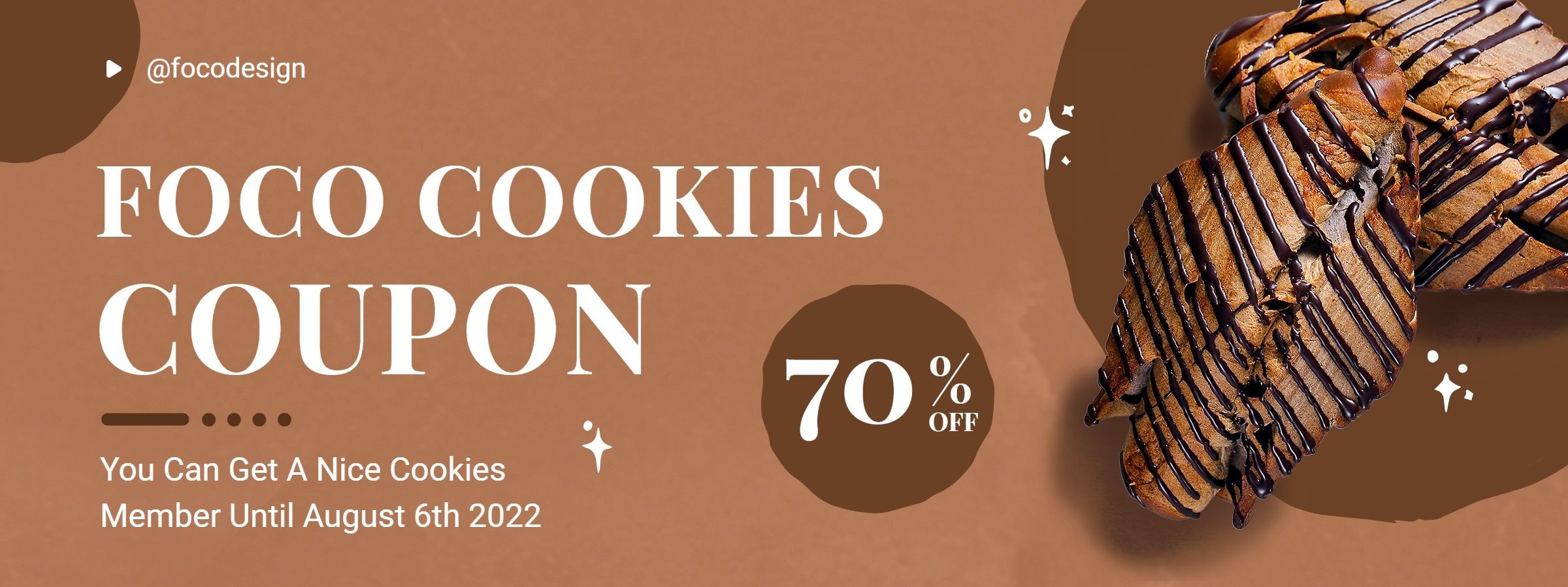 Cookies Dessert Shop Membership Voucher Discount Coupon