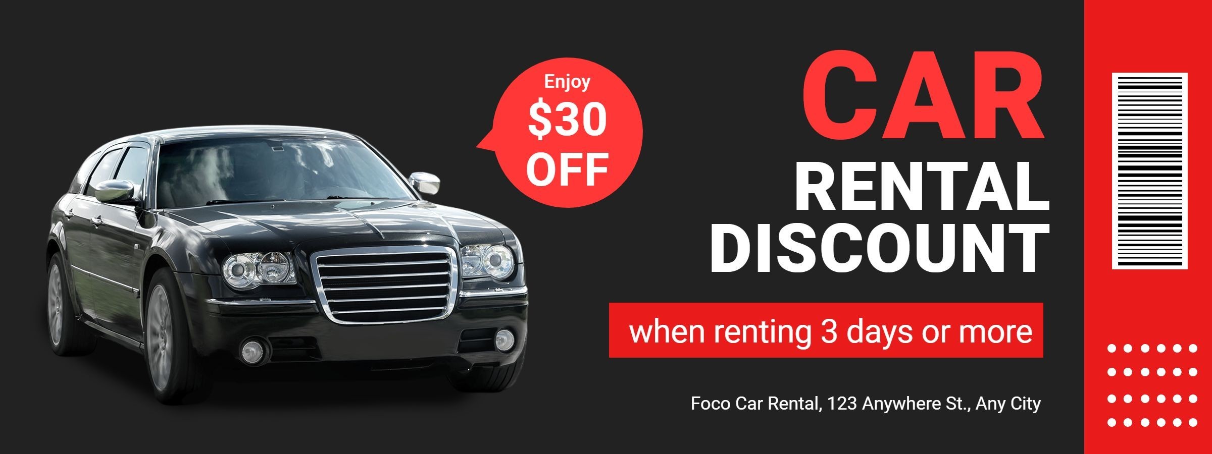 常规-生活服务优Car Rental Services Promo Voucher Discount Coupon