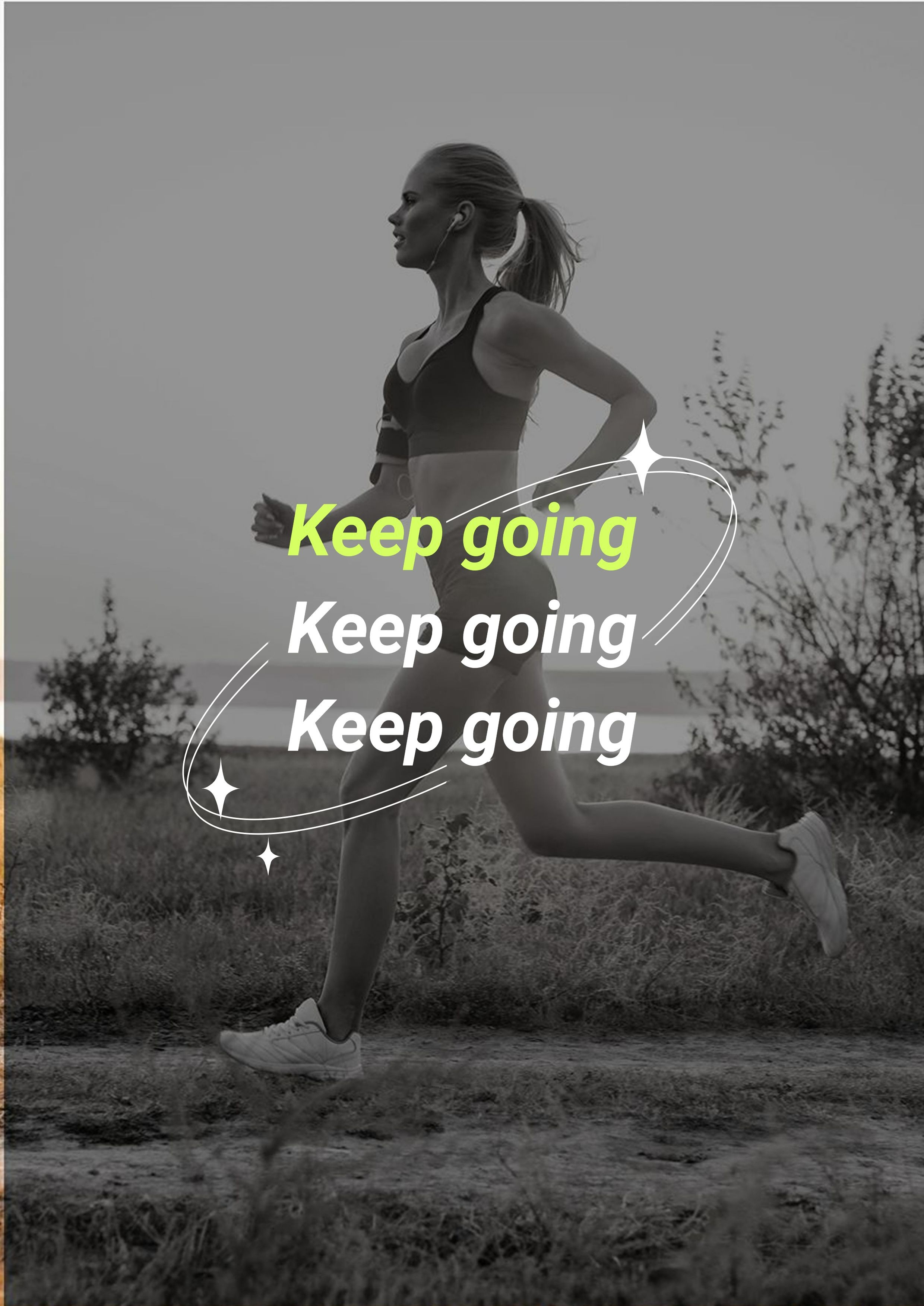 Woman Working Out Fitness Motivation and Positivity Inspirational Quotes Poster