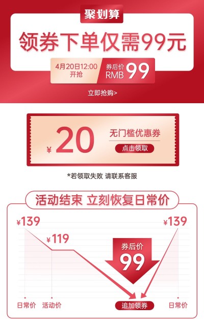 聚划算价格曲线促销海报