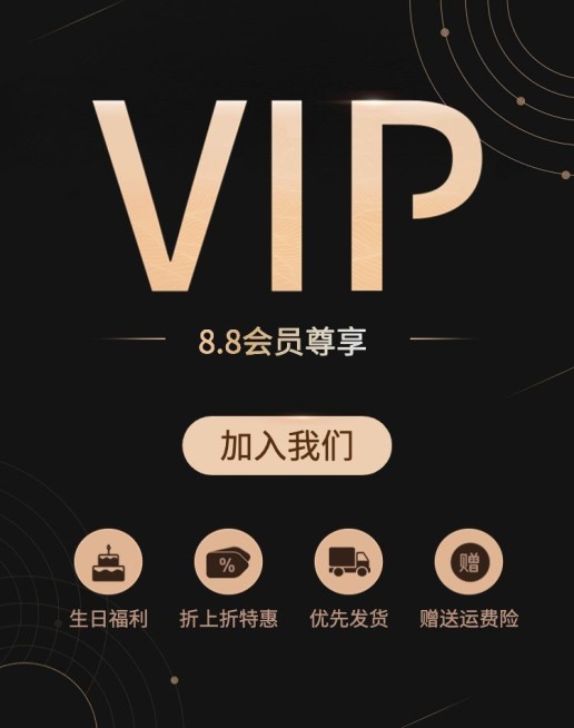 阿里88会员节/VIP会员卡海报预览效果