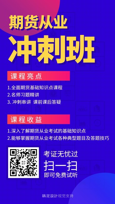 期货从业冲刺班招生海报预览效果
