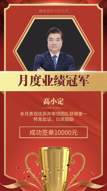 年终业绩冠军奖励表彰预览效果