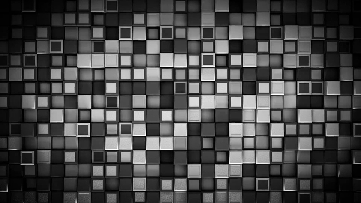 黑白3D立方体墙抽象可循环背景