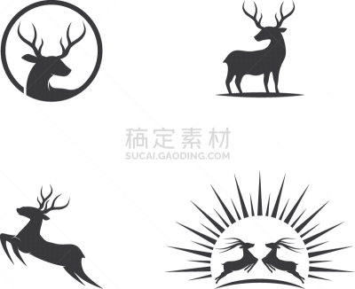 deer ilustration logo