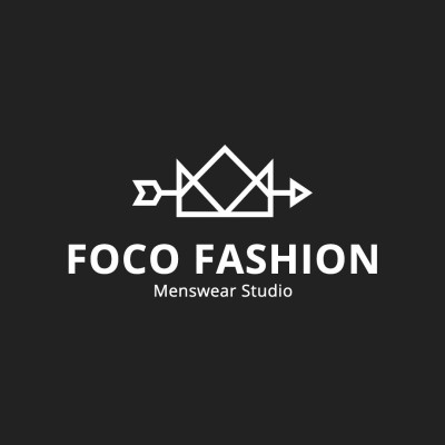 Pure Black Background Men's Fashion Clothing Brand Logo