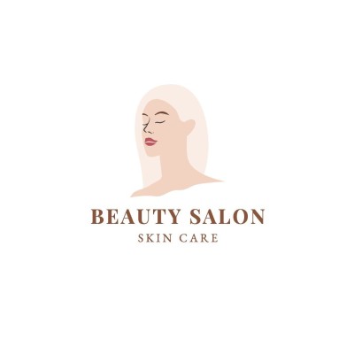 Cartoon Girl Beauty SPA Salon Skincare Cosmetics Product Brand Logo
