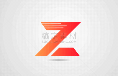 z orange alphabet letter logo icon design