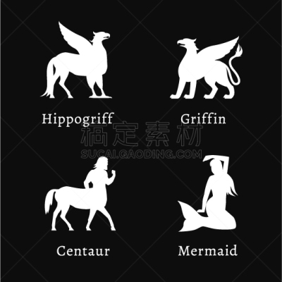 秘密,幻想,女人,动物,性格,鸟类,美人鱼,矢量,虚构,布置
