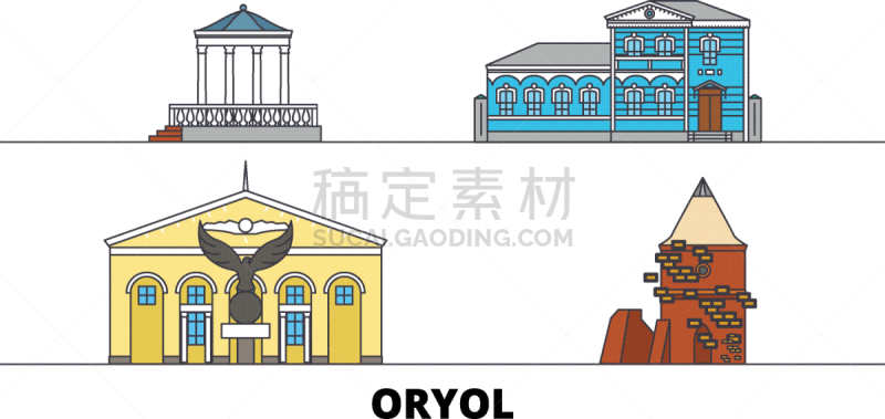 奥廖尔,俄罗斯,公寓,国际著名景点,商务,直的,餐馆,蜘蛛网,剪影